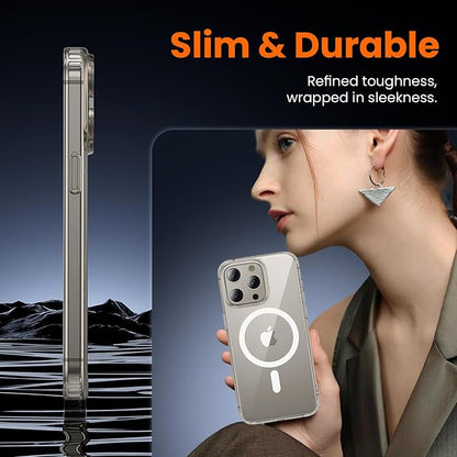 3 in 1 for iPhone 15 Pro Max Case Clear with MagSafe, Not Yellowing, Screen Protector*1 Camera Lens Protector*1, Military-Grade Protection for iPhone 15 Pro Max Phone Case 6.7 inch Clear