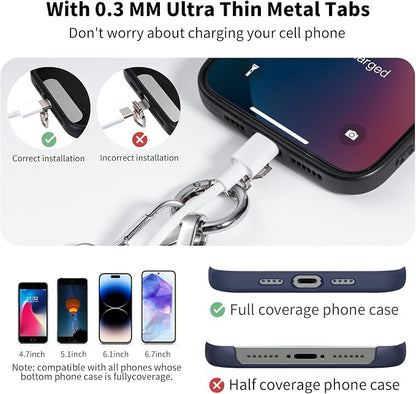 Tiostep Clip and Go Strap for Phone with Wallet Crossbody Phone Lanyard with Anti-Theft Zipper Pouch Detachable Quilted Wrist Wallet with RFID and ID Window for Daily and Travel