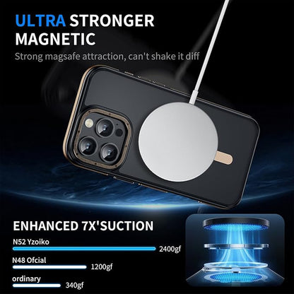 Strong Magnetic for iPhone 16 Pro Max case [10Ft Military-Grade Protection] Compatible with fit MagSafe Shockproof Slim Thin Cover case for iPhone 16 Pro Max 6.9 inch, Desert Brown