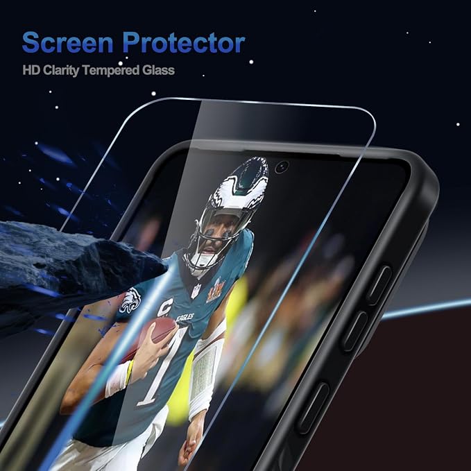 RMOCR for Samsung Galaxy S25 Edge Case with Screen Protector+Lanyard Wrist Strap,Magnetic Translucent Matte Rugged Slim Phone Cover Built in Invisible Kickstand [Fit for MagSafe],2025 Black