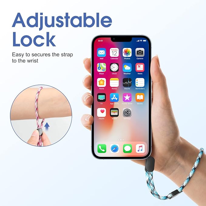 FrgKbTm Hand Wrist Strap Lanyard, Adjustable Nylon Colorful for Mobile Phone, Camara, USB Flash Drive, ID Name Tag Badge