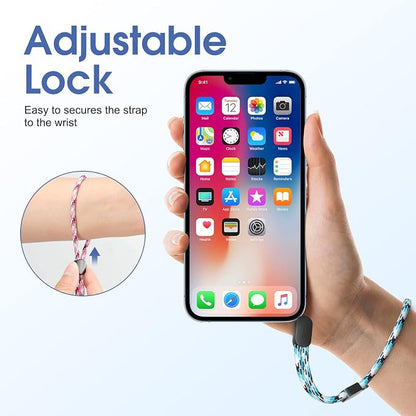 FrgKbTm Hand Wrist Strap Lanyard, Adjustable Nylon Colorful for Mobile Phone, Camara, USB Flash Drive, ID Name Tag Badge