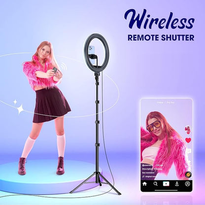 TODI 12" RGB Ring Light with 63" Tripod Stand, 3 CCT Mode and 39 Color Mode Selfie RingLight with Stand, 2-in-1 LED Ring Light with Selfie Remote, for Makeup, Live Stream