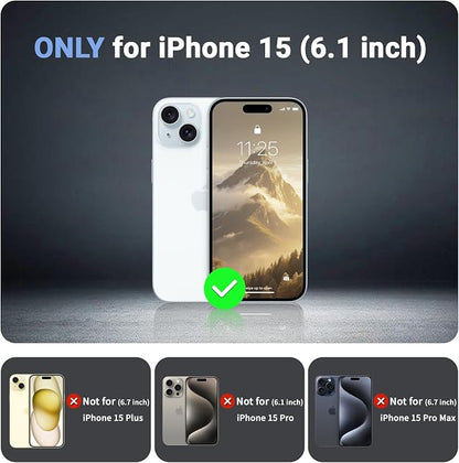 jaroco Magnetic for iPhone 15 Case, [Compatible with MagSafe][Military Grade Drop Protection][Heavy Duty Protection][Non-Slip][Shockproof] 2-Layer Durable Bumper Phone Case 6.1''-Antique White