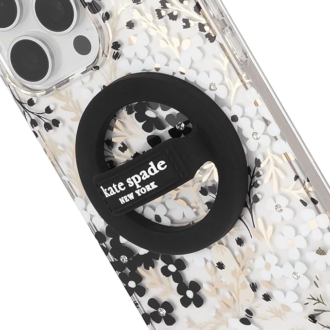 kate spade new york Magnetic Phone Loop Grip - Removable and Collapsible - Black