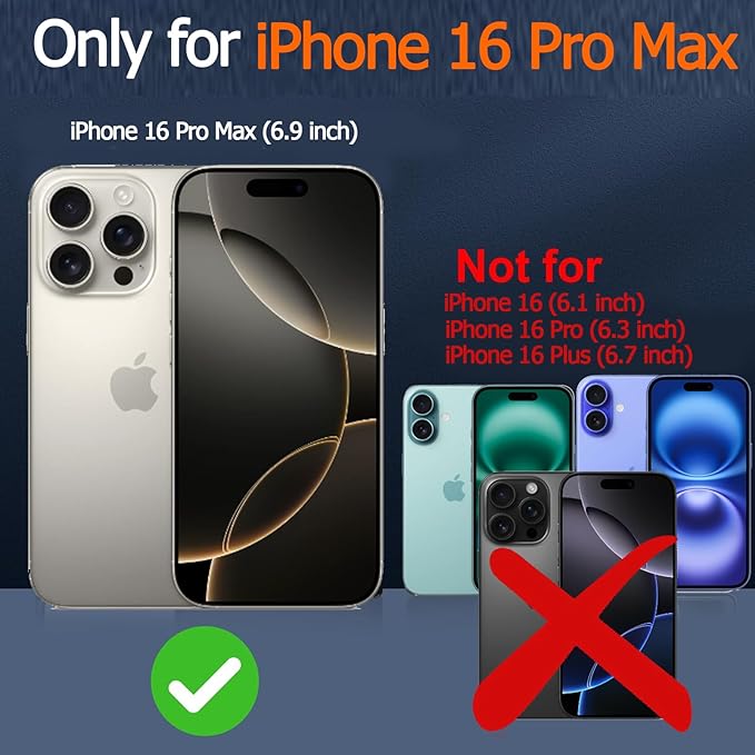 Battery Case for iPhone 16 Pro Max, Enhanced 12000mAh Portable Protective Wireless Charging Case Support Carplay Compatible with iPhone 16 Pro Max (6.9 inch) Rechargeable Battery Charger Cover(Black)