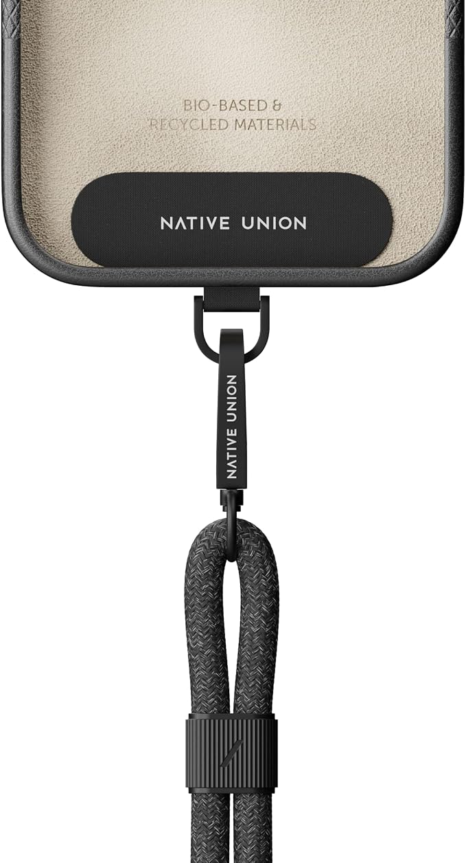 Native Union Universal Sling – Adjustable & Detachable Crossbody Strap – Made with 100% rPET Recycled Polyester – Universally Compatible with All Smartphones (Black)