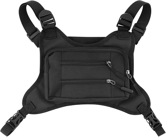 PUXING Sports Chest Bag For Men Women Tactic-al Vest Running Vest Bag With Built Phone Holder Chest Pack for Hiking
