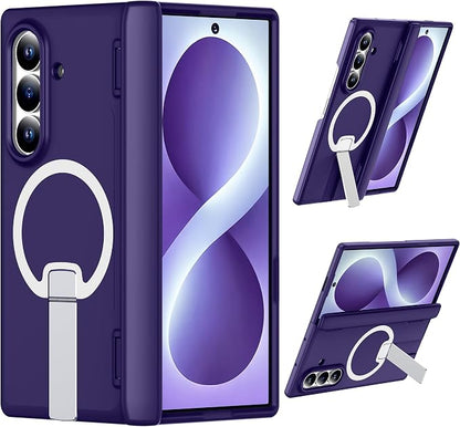 For Samsung Galaxy Z Fold 8 Ultra Case with Kickstand & Screen Protector | MagSafe-Compatible,Military Grade Drop Tested Non-Slip Slim Shockproof Case for Samsung Z Fold 8 Ultra-Roland Purple