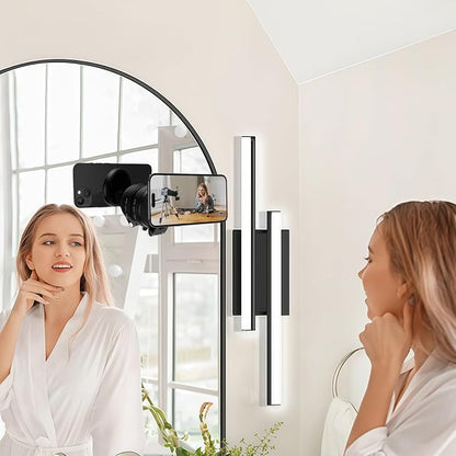 Shower Phone Holder, Reusable Vacuum Suction Cup Phone Mount for Magsafe, Magnetic Wall Mount for Shower Mirror Window Bathroom Car for Magsafe Phone Holder Compatible with iPhone 17 16 15 14 13 12