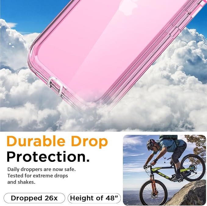 AICase for iPhone 15 Case Clear 3 in 1 Heavy Duty Drop Protection Full Body Rugged Shockproof/Dust Proof 3-Layer Military Protective Tough Durable Cover for iPhone 15 6.1"_2