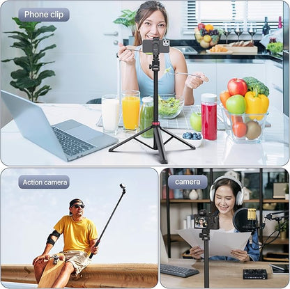 ULANZI MT-79 Extendable Tripod Aluminum 81" Portable Adjustable Light Stand w 1/4" Screw, 180° Rotation Camera Phone Tripod for Camera Video Light Cellphone,Lightweight for Travel,Up Load 2.2lb