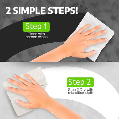 Screen Wipes Individually Wrapped, EOTW Pre-moistened Computer Phone Lens Cleaning Wipes for iPhone iPad Tablet PC Computer LED Screen, Pack of 400