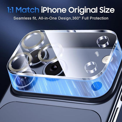 UniqueMe Compatible for 3 Pack iPhone 17 Pro Camera Lens Protector - [Drop Protection] [Case Friendly] 9H Tempered Glass Camera Cover Screen [Update New Version] - Grey