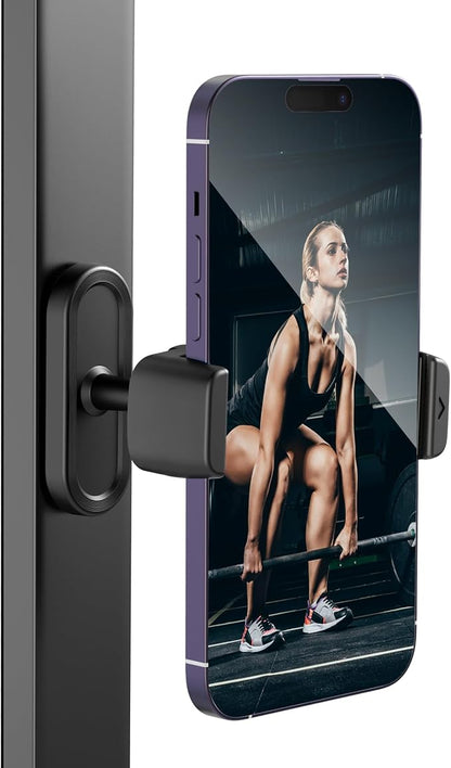 Magnetic Gym Phone Holder 360°Adjustable Magnetic Phone Holder Gym Magnet Phone Mount for Gym Compatible with 4.7-6.5" Smartphones