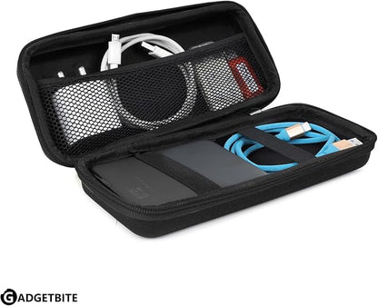 Portable Electronic Accessories Organizer - Travel-Friendly Pouch For Vlogging Camera, Usb Cables, Power Banks, Adapters, Hard Disks, And More (Black)
