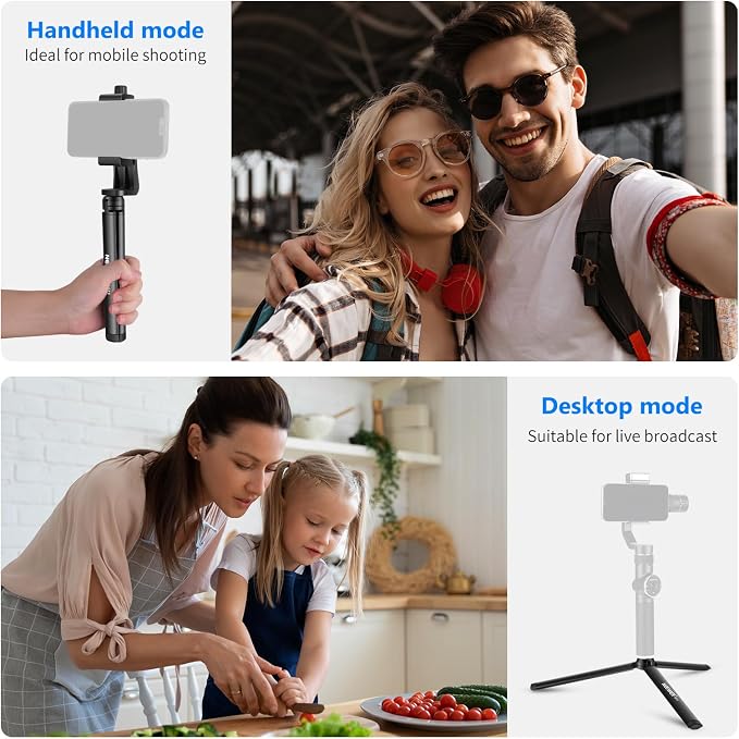 NEEWER Mini Metal Tripod, Table Stand, Desktop Compact Tripod Compatible with Crane M2, Smooth Q2, Gimbal Grip Stabilizer and All Cameras