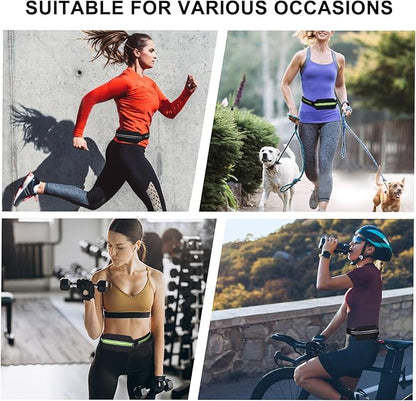 Running Belt Fanny Packs for women and men,Belt Bag for Hiking Cycling Workout,Reflective Fanny Packs for Men Runners Belt Compatible with iPhone13,12 pro,Travelling Money Phone Holder for Running
