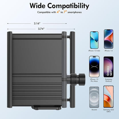 Bike Phone Mount for Airtag, Hidden Bicycle Phone Mount Compatible with Apple Airtags, Anti-Theft Air tag GPS Tracker Motorcycle Handlebar Cell Phone Clamp, Scooter Phone Clip with Bluetooth Tracker