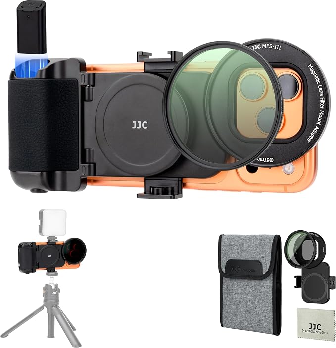 67mm CPL Filter Mount Kit with Magnetic Phone Camera Grip & Storage Pouch for iPhone 17 Air 16 15 14 Pro Max Accessories,Circular Polarizer Polarizing Lens Filter Adapter Set w Cold Shoe & 1/4'' Hole