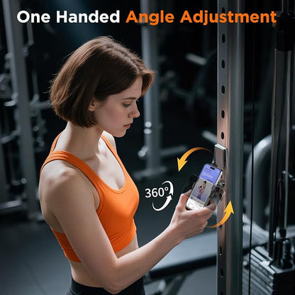 Magnetic Phone Holder |Gym Cart Series |360° Magnetic Phone Mount |Rotating Fitness Mount |Universal Metal Surface Compatibility|Accommodates 3.1"-4" Phones (Long-EU)