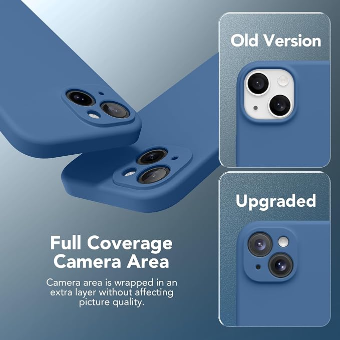 Magnetic for iPhone 15 Plus Case, Compatible with MagSafe, [Full Camera Protection][Screen Protector] Silicone Shockproof Protective Phone Case for iPhone 15 Plus 6.7", Lake Blue