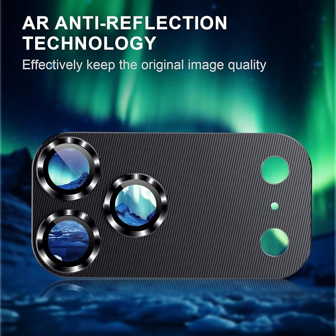 Korecase for iPhone 17 Pro Max Camera Lens Protector -[Scratch-resistant][Strong adhesion][Case Friendly] Metal Tempered Glass Rear Camera Screen Cover for iPhone 17 ProMax - Orange