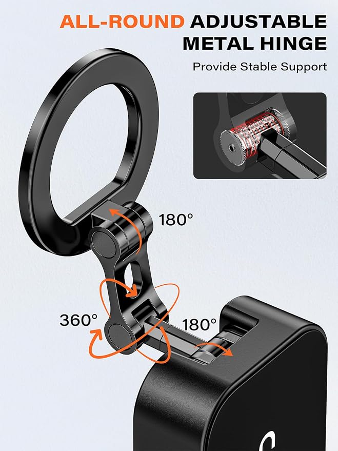 A2C 3-in-1 Magnetic Phone Holder for Gym, [20x N52] Strong Magnets Attach to Metal Surface, Portable Phone Mount for Garage Gym/Travel with Tray Table Clamp, Home Gym Accessories for Men Women Gifts