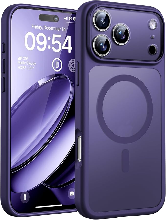 TOCOL for iPhone 17 Pro Max Case, Compatible with Magsafe Charger, Full Camera Protection, Translucent Matte for iPhone 17 Pro Max Phone Case 6.9 inch (Midnight Purple)