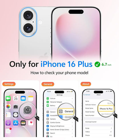 FNTCASE for iPhone 16 Plus Case: [Compatible with Magsafe] Translucent Matte Cases with [Full Camera Protection] [Screen Protector] Military Grade Shockproof Protective Phone Cover - Light Pink