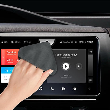 4.07"×4.07" Square Car Screen Cleaner,Double Sided Microfiber Screen Cleaning Pad for Car Display,Dashboard LCD Display,Universal Cell Phones,Touch Screen Cleaner for Car Accessories (Square)