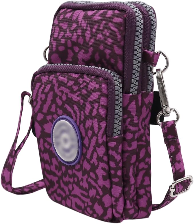 ZGMYC 3-Layers Cellphone Pouch Wristlet Purse Waterproof Sports Armband Shoulder Bag Wallet