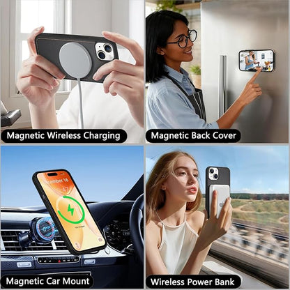 Wallet Case for iPhone 15 with Card Holder/Crossbody Wallet/Strap| RFID Blocking | Magnetic | Kickstand | Detachable | PU Leather Phone Case for iPhone 15,6.1 in,Black