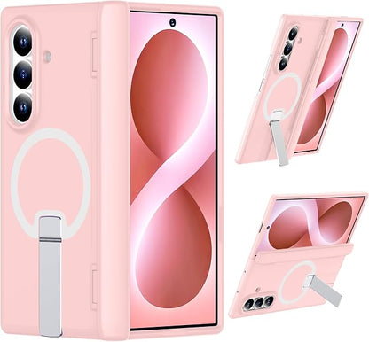 For Samsung Galaxy Z Fold 8 Ultra Case with Kickstand & Screen Protector | MagSafe-Compatible,Military Grade Drop Tested Non-Slip Slim Shockproof Case for Samsung Galaxy Z Fold 8 Ultra-Sakura Pink