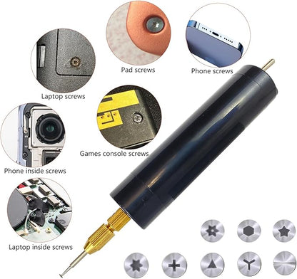Damaged Screw Removal for Cell Phone, Broken Screw Extractor Kit for iphone, iphone Repair Tool, Electric Screw Cutter for Small Screw,4 size Heads, USB 5V Power Supply, Screw Extractor for Laptop/Pad