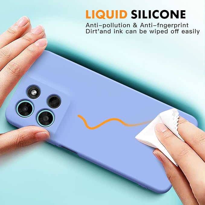 for Motorola Moto G Power (2026) Case, 2 Pack Tempered Glass Screen Protectors, Soft TPU Silicone Shockproof Gel Cover-Purple