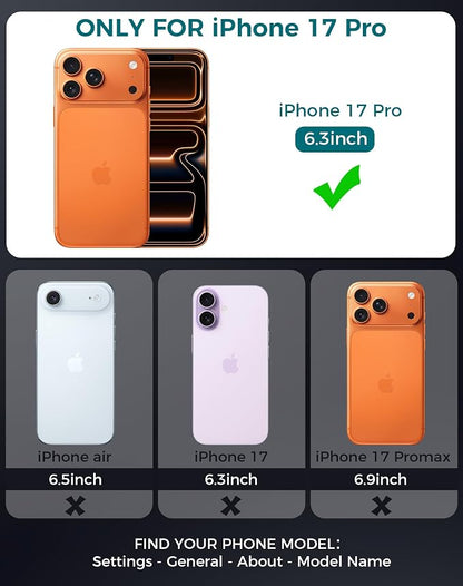 Goton Compatible for iPhone 17 Pro Camera Lens Protector, 1-Pack Aluminum Alloy Metal Cover with HD Tempered Glass, Pro Camera Style, Shatter-Resistant, Scratch-Proof, Case Friendly