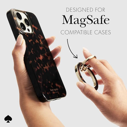 kate spade new york Magnetic Phone Ring Grip with Stand - Removable and Collapsible - Tortoiseshell