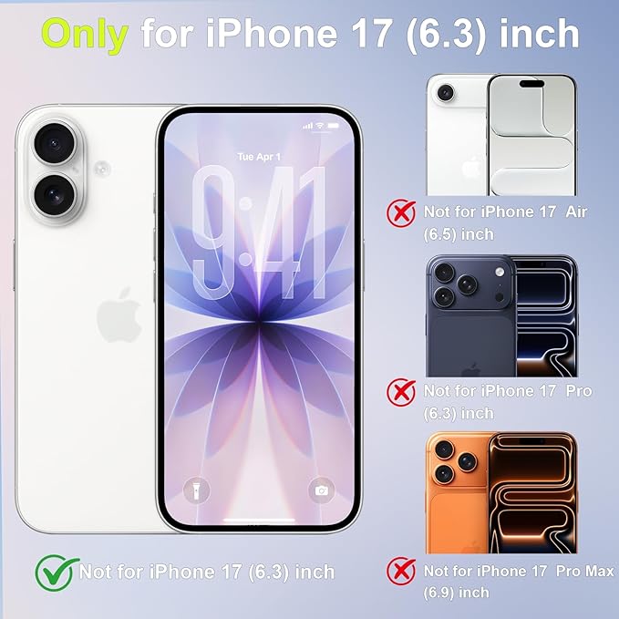Beasyjoy for iPhone 17 Case Waterproof, Built-in Screen Protector & Full Body Protection, Heavy Duty Rugged Military Shockproof Dustproof Case for Outdoor, Compatible with MagSafe, 6.3 inch Blue