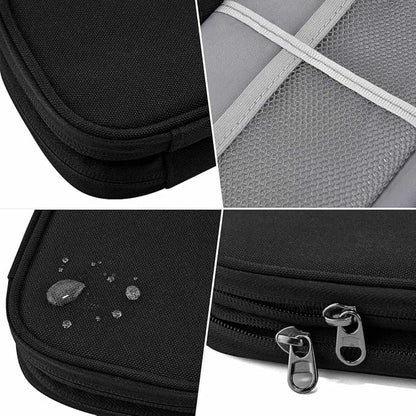 ZINZ Electronic Accessories Organizer, Travel Cable Carry Pouch Storage Bag for Laptop Attachment Cable, Cord, Charger, Earphone etc,Black