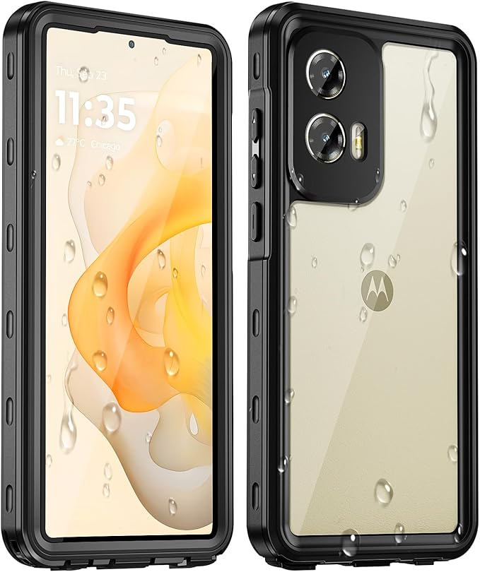 Beasyjoy for Moto G Stylus 5G 2024 Case Waterproof, IP68 Underwater with Built-in Screen Protector, Full Body Military Grade Shockproof Dustproof Protective Rugged Cover, Black
