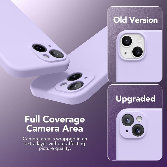 Magnetic for iPhone 15 Plus Case, Compatible with MagSafe, [Full Camera Protection][Screen Protector] Silicone Shockproof Protective Phone Case for iPhone 15 Plus 6.7", Clove Purple