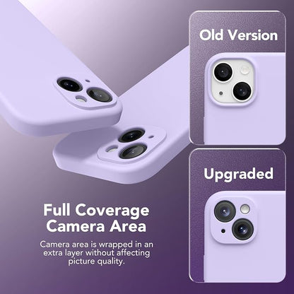 Magnetic for iPhone 15 Plus Case, Compatible with MagSafe, [Full Camera Protection][Screen Protector] Silicone Shockproof Protective Phone Case for iPhone 15 Plus 6.7", Clove Purple