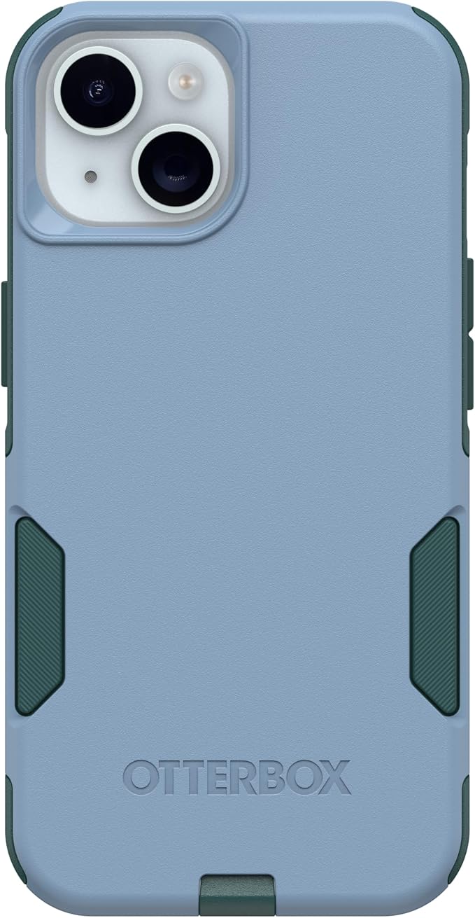 OtterBox iPhone 17e, iPhone 16e, iPhone 15, iPhone 14, & iPhone 13 Commuter Series Case - Twilight Bug (Blue & Green) - Slim & Tough - Pocket-Friendly - with Port Protection