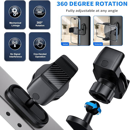 Magnetic Phone Holder for Gym - 360° Adjustable Magnet Phone Mount for Workout Recording, Compatible with iPhone 16/15/14/13/12, Android and Smartphone