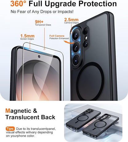 Red2Fire Magnetic for Samsung Galaxy S26 Ultra Case, [Compatible with MagSafe][12Ft Military Grade Protection][2*Screen Protector] Slim Translucent Anti-Slip Shockproof Case for Samsung S26 Ultra 6.9"
