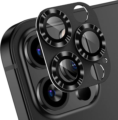 Korecase 2 Pack Camera Protector Compatible with iPhone 12 Pro Max Whole Piece 9H Tempered Glass Anti Scratch Dust Strong Adhesion full coverage Protective Black