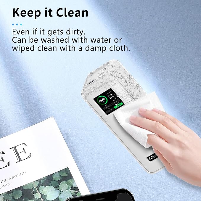 Case for Anker Prime 27,650mAh Power Bank (250W) and 100W Charging Base,NOUKAJU Silicone Protective Cover,Drop-Proof,Protective Case for Anker Prime Power Bank 27,650mAh(Transparent-White)