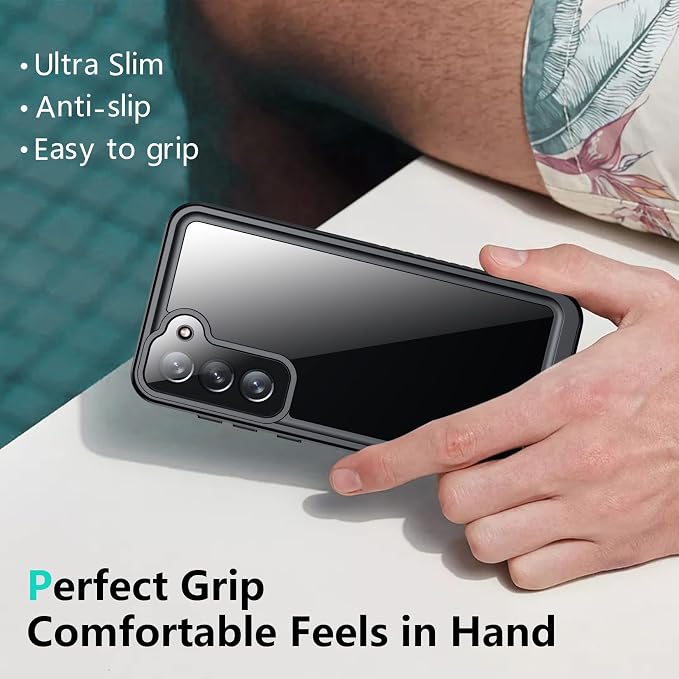 SPIDERCASE Designed for Samsung Galaxy S23 Plus Case Waterproof,Built-in Screen & Camera Lens Protector[IP68 Underwater][Military Grade Shockproof] Full Body Protection Phone Case, Purple/Clear