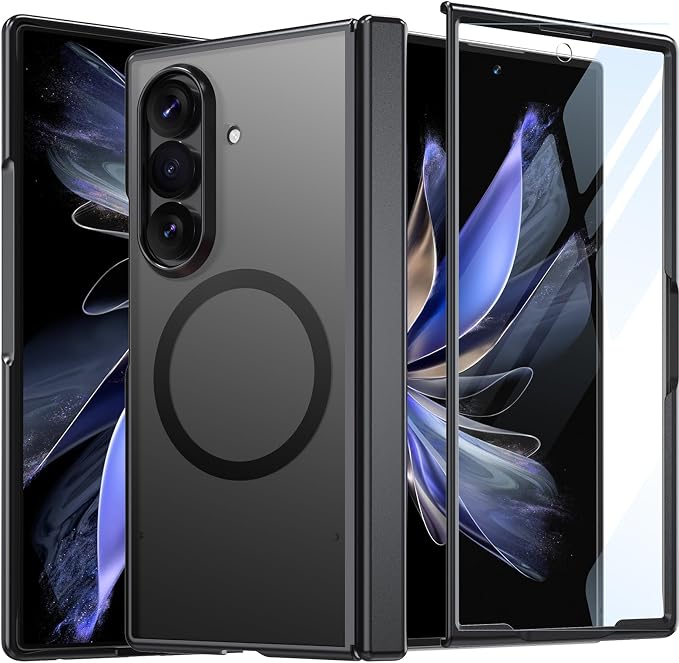 WRJ Magnetic for Samsung Galaxy Z Fold 8 Ultra Case,Black | Fit for Magsafe,Buit-in Screen Protector,Full Hinge Protection,Military Grade Drop Protection,Slim Shockproof Phone Case